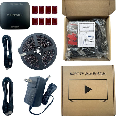 New Smart Ambilight TV Led Backlight &ndash; Ultra RGBIC LED TV Backlight Kit / US Plug / 27 inchs|4 Sides