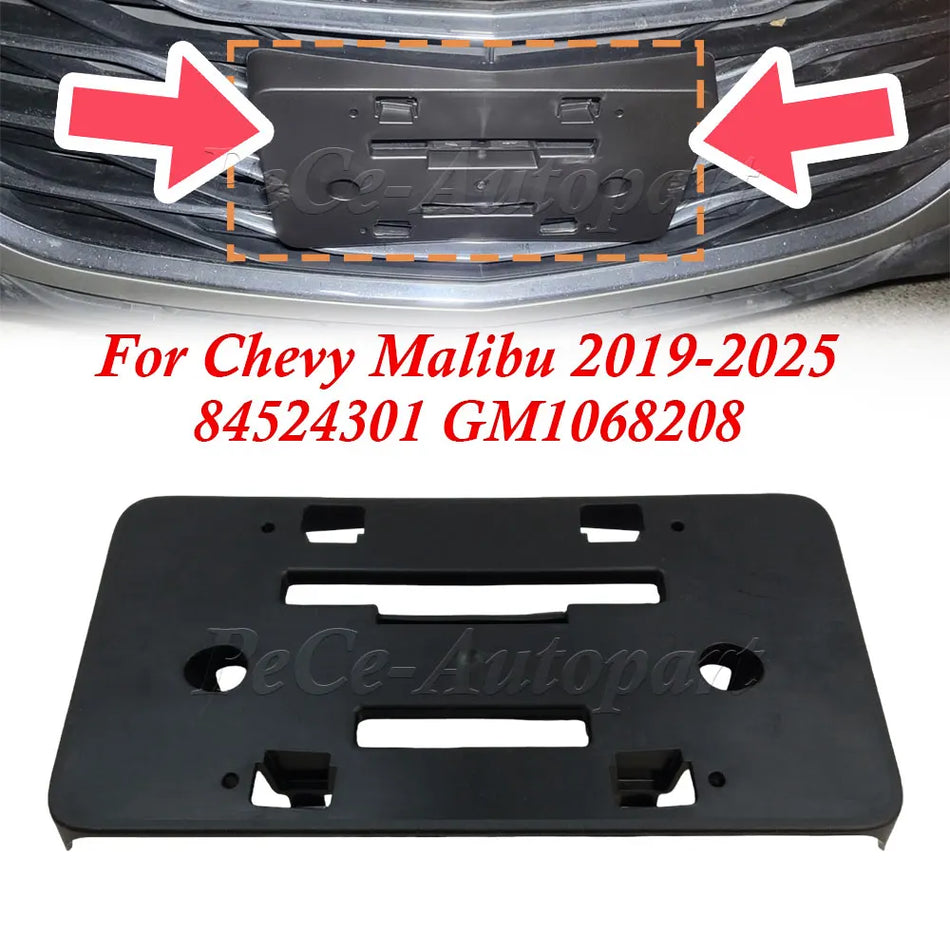 Soporte negro para matrícula para Chevrolet Malibu 2019-2025