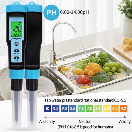 PH Meter &ndash; Backlit Digital pH Tester for Food Kitchen Use