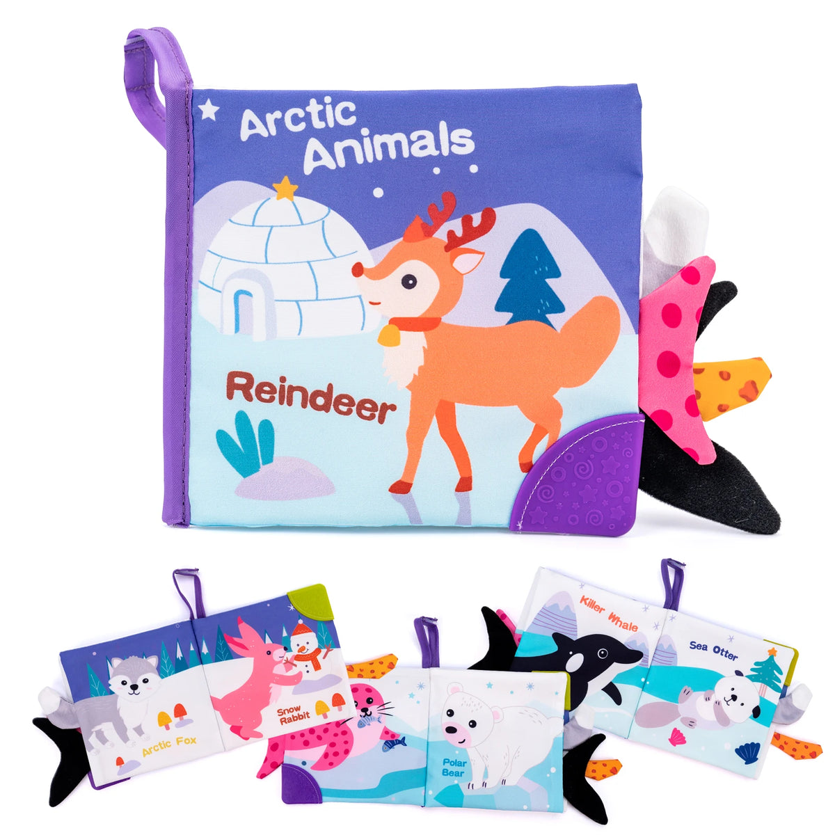 Coolplay 3D Visual Cloth Book &ndash; Soft and Tear Resistant Baby Educational Toy Reindeer