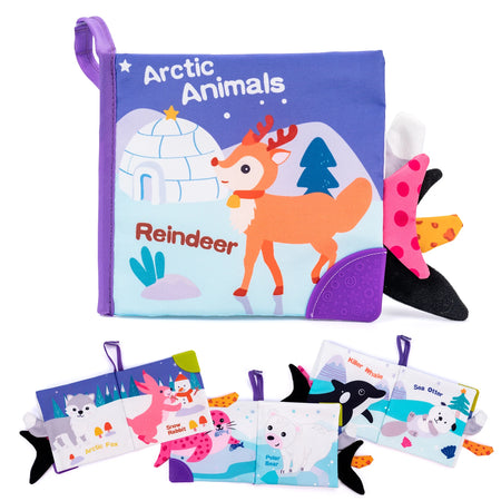 Coolplay 3D Visual Cloth Book &ndash; Soft and Tear Resistant Baby Educational Toy Reindeer