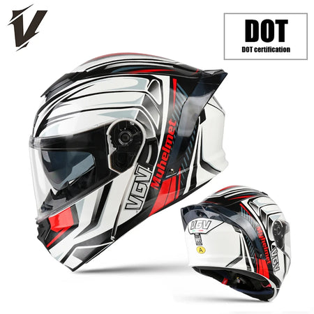 VGV Dual Lens Modular Flip Helmet for Ultimate Riding Safety