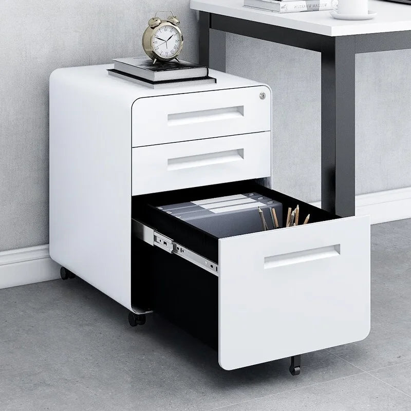 Låsbart 3-lådes mobilt arkivskåp under skrivbordet kontor