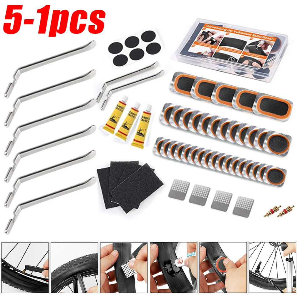 MTB İç Lastik Yama Kiti Yapıştırıcı Olmadan Hızlı Kuruyan Onarım