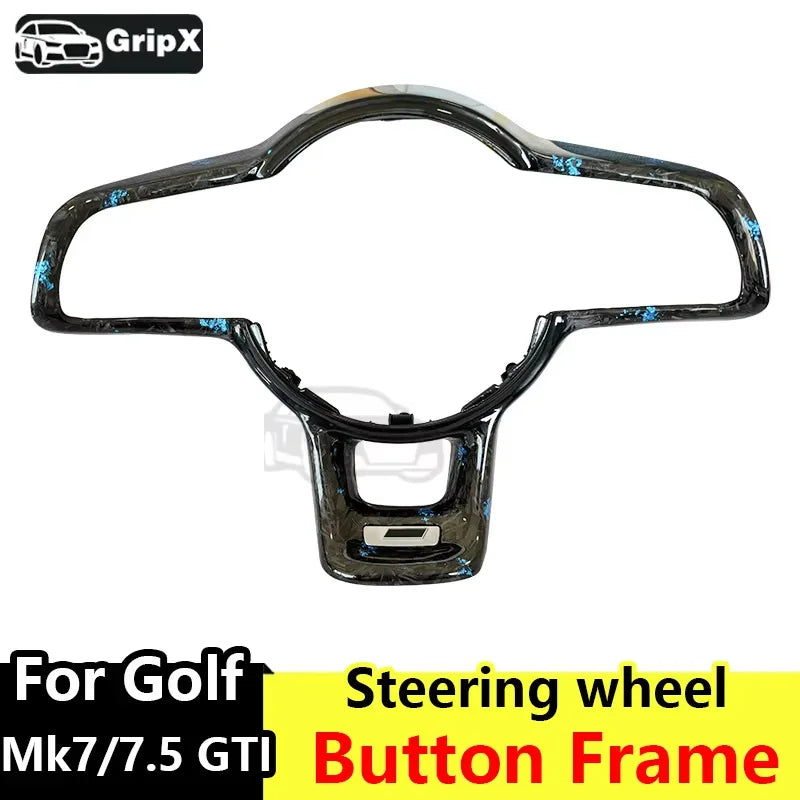 Acessório de Suporte para Volante Volkswagen Golf 7 MK7 em Fibra de Carbono Forjada