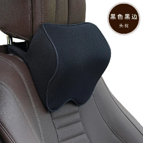 Breathable 3D Memory Foam Car Headrest &ndash; Neck Support Black