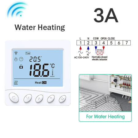 Warm Floor Thermostat WiFi Tuya &ndash; Smart Home Compatible Water heating