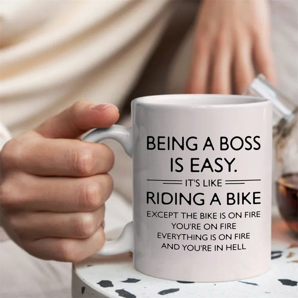 Its Easy To Be A Boss Mug - 11 Oz White Porcelain Gift