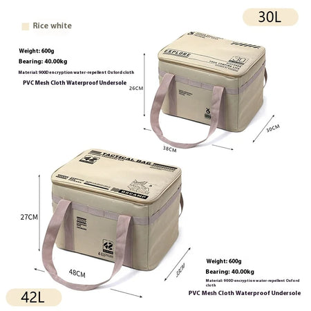 30-42L Insulated Camping Storage Bag - Tactical &amp; Multi-functional Beige 30L / CHINA