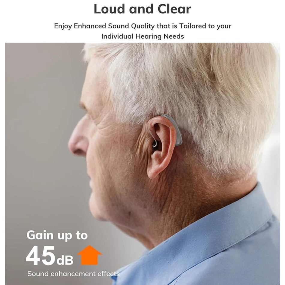 Aparat auditiv digital Bluetooth reîncărcabil pentru surditate, amplificator de sunet portabil pentru vârstnici