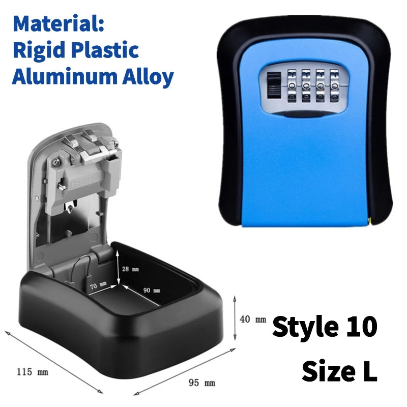 Wall Mount Key Storage Secret Box &ndash; 4 Digit Combination Lock Style 10