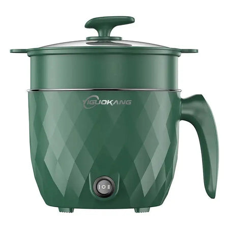 Mini Electric Rice Cooker Pot With Nonstick Compact 600W Double Green / EU