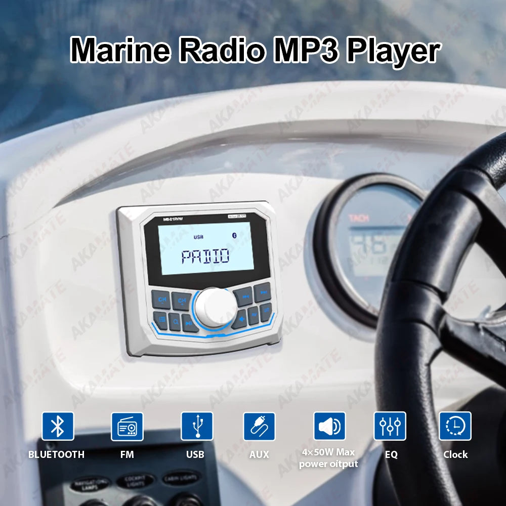 MS-21RV Boat Radio MP3 Player &ndash; Waterproof Bluetooth
