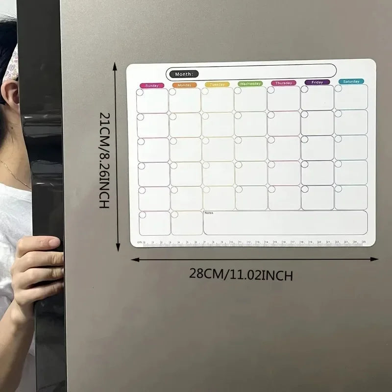 Magnetic Fridge Calendar Planner - Monthly &amp; Weekly Whiteboard