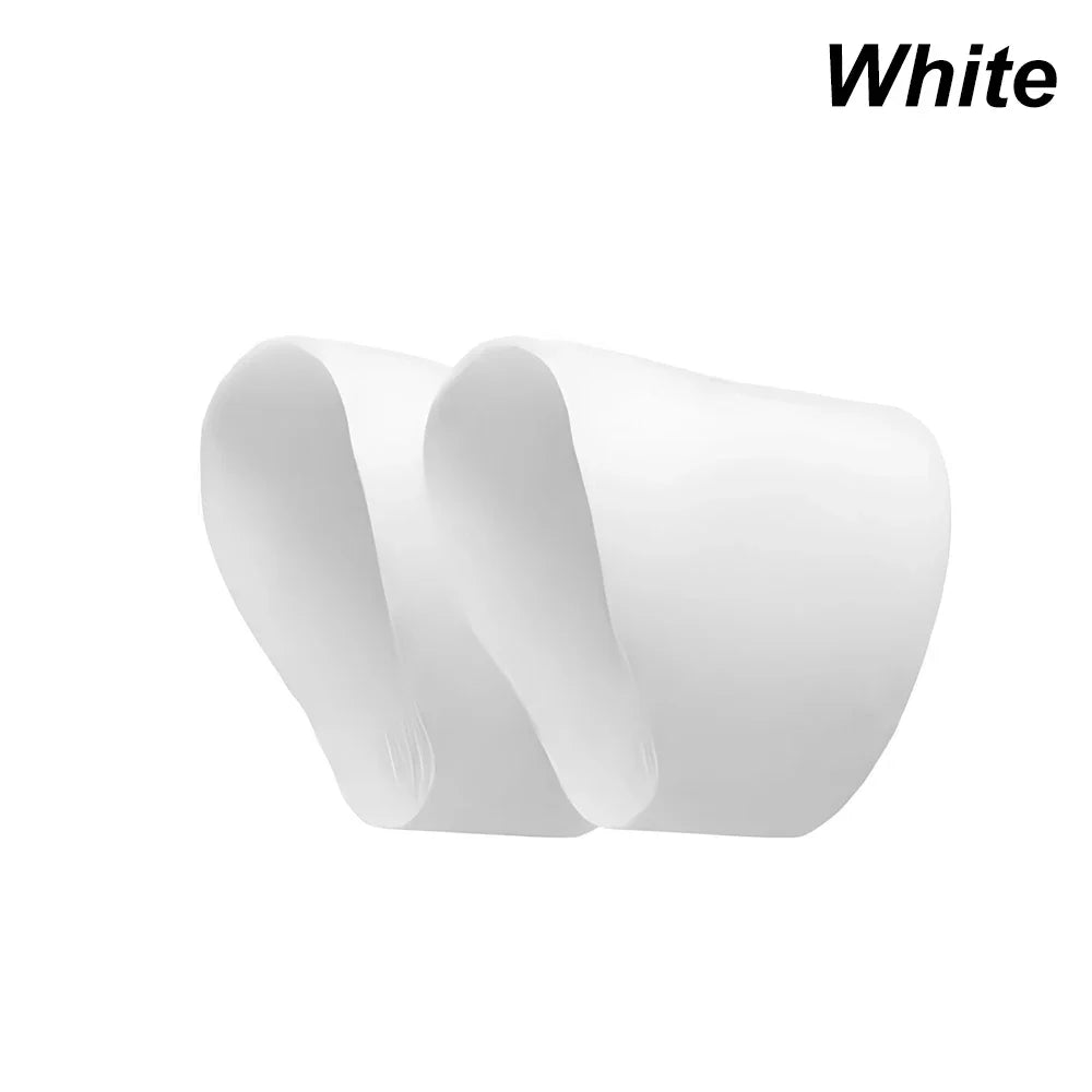 Silicone Soccer Lace Covers - Non-Slip Soccer Shoelace Protectors White