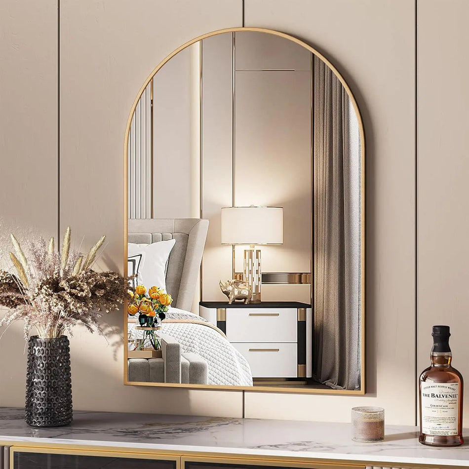 Metallramad Badrumsspegel Antirost Härdat Glas