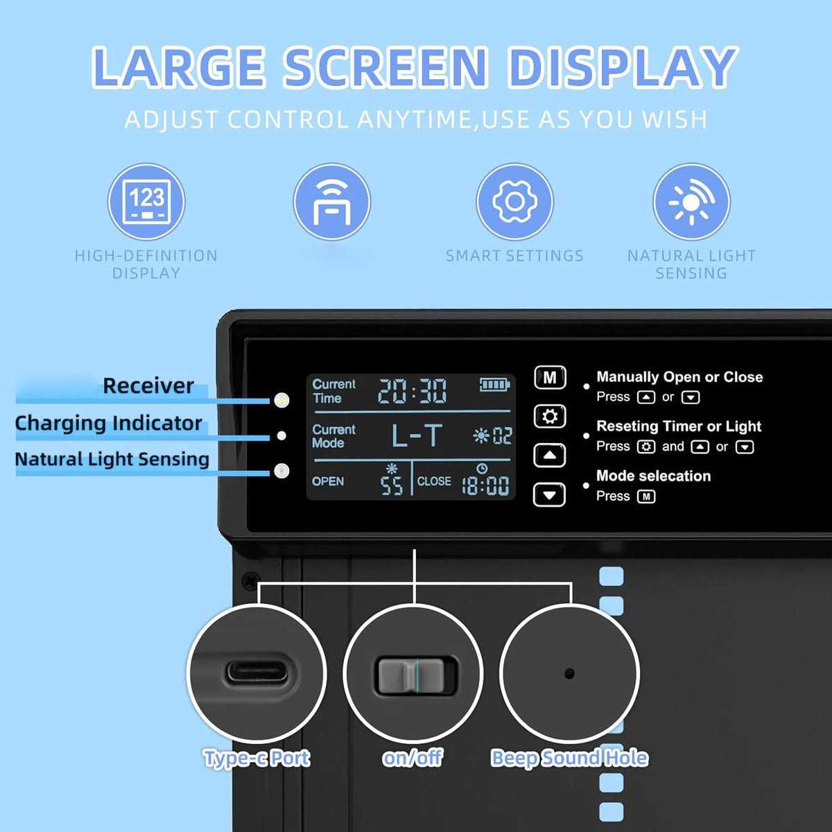 Pfs165 Farm Timed Automatic Chicken Coop Door &ndash; Auto Open