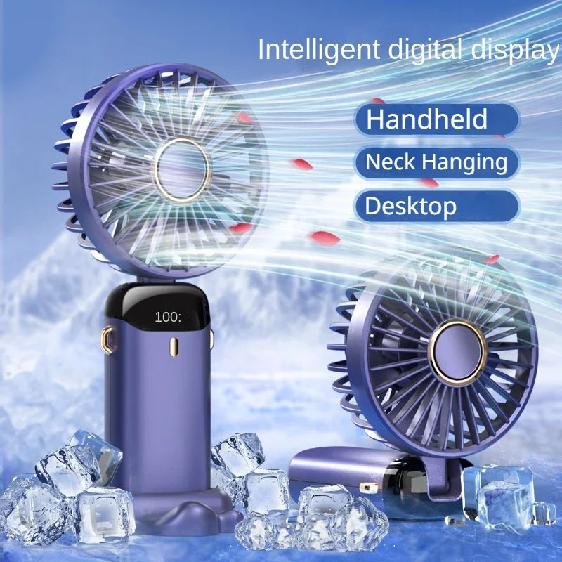 USB Handheld Fan &ndash; 5 Speed USB Rechargeable Quiet Operation