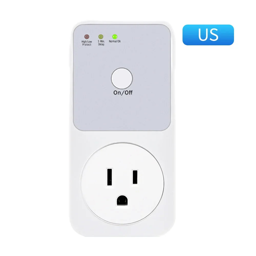 220V Digital Automatic Voltage Protector Socket - Auto Timer US PLUG