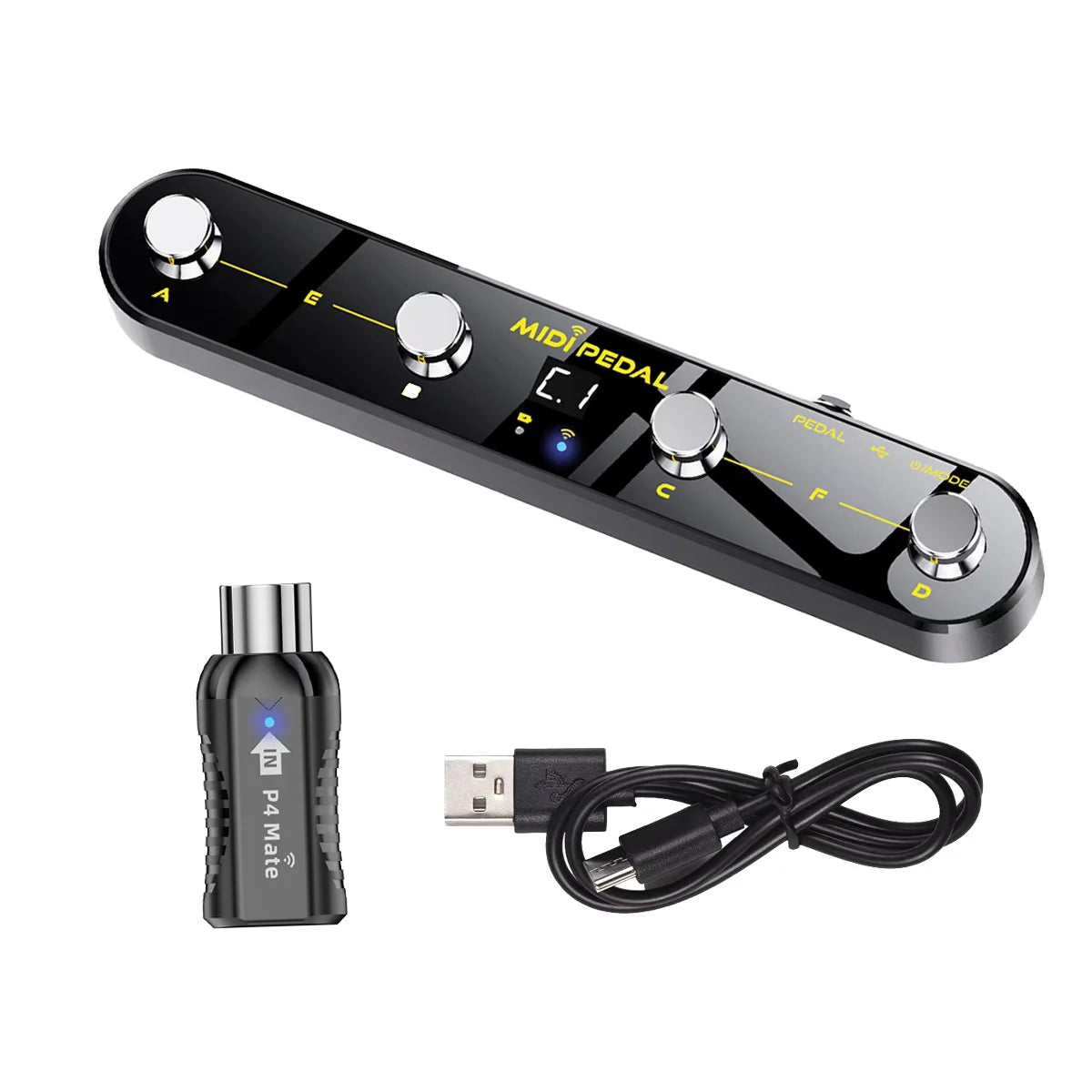 Wireless MIDI Foot Controller Mate &ndash; Bluetooth 5.3 MIDI P4 and Mate / 22.5*24.5*17.9mm