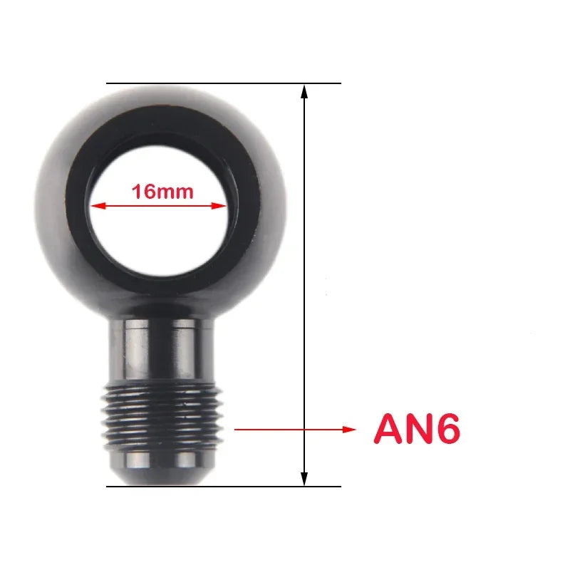 Aluminum Brake Banjo Fitting With AN3 AN4 AN6 AN8 AN10 Adapter Bolt by InterCyprus Trading Ltd