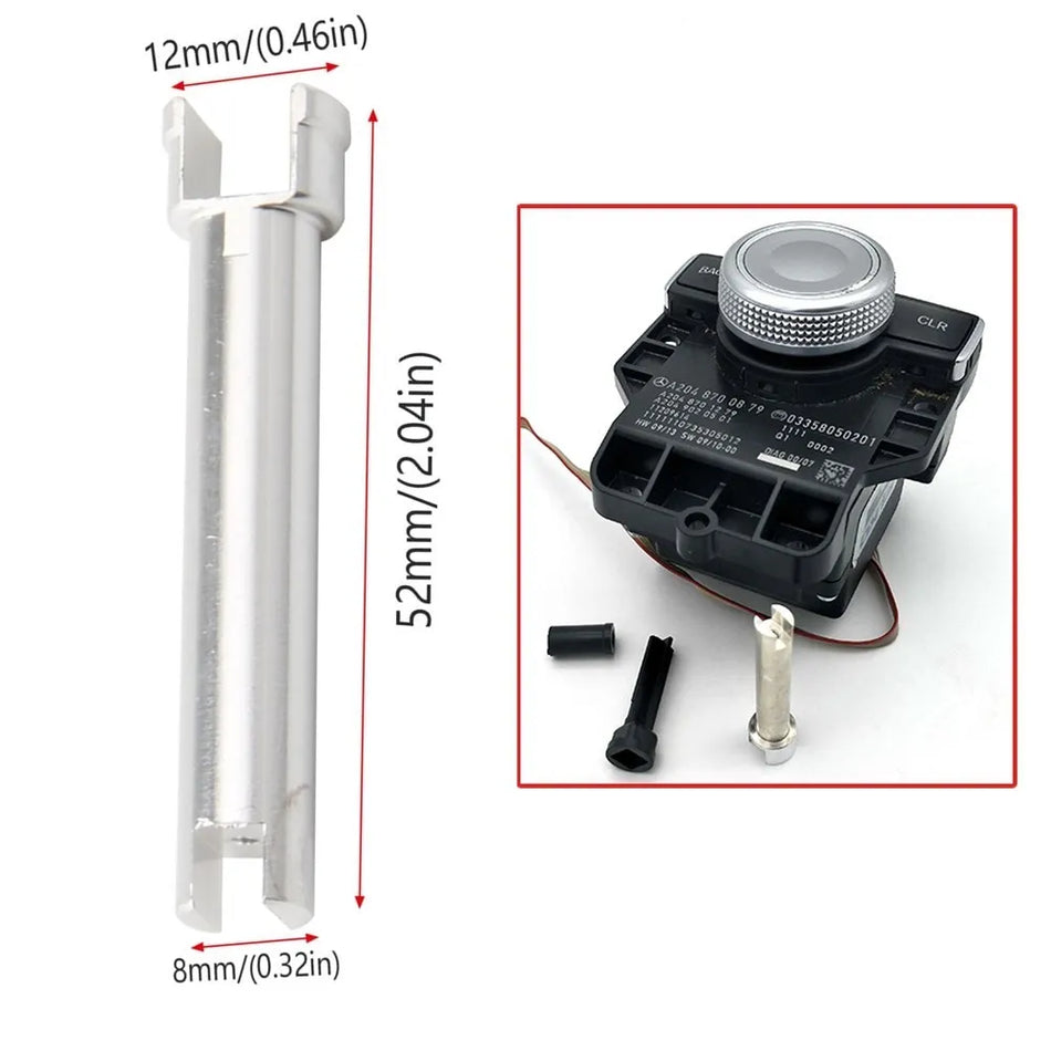 Súprava na opravu ovládacieho knoflíka pre Mercedes-Benz W204/W212/W218, strieborný kov