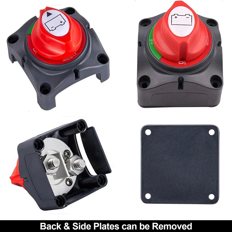 Auto Battery Disconnect Switch 12V 24V Marine 200A 300A 600A Dual Battery Mass Switch 2 and 3 Position Cut Off Switch Car Boat
