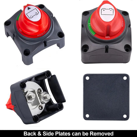 Auto Battery Disconnect Switch 12V 24V Marine 200A 300A 600A Dual Battery Mass Switch 2 and 3 Position Cut Off Switch Car Boat