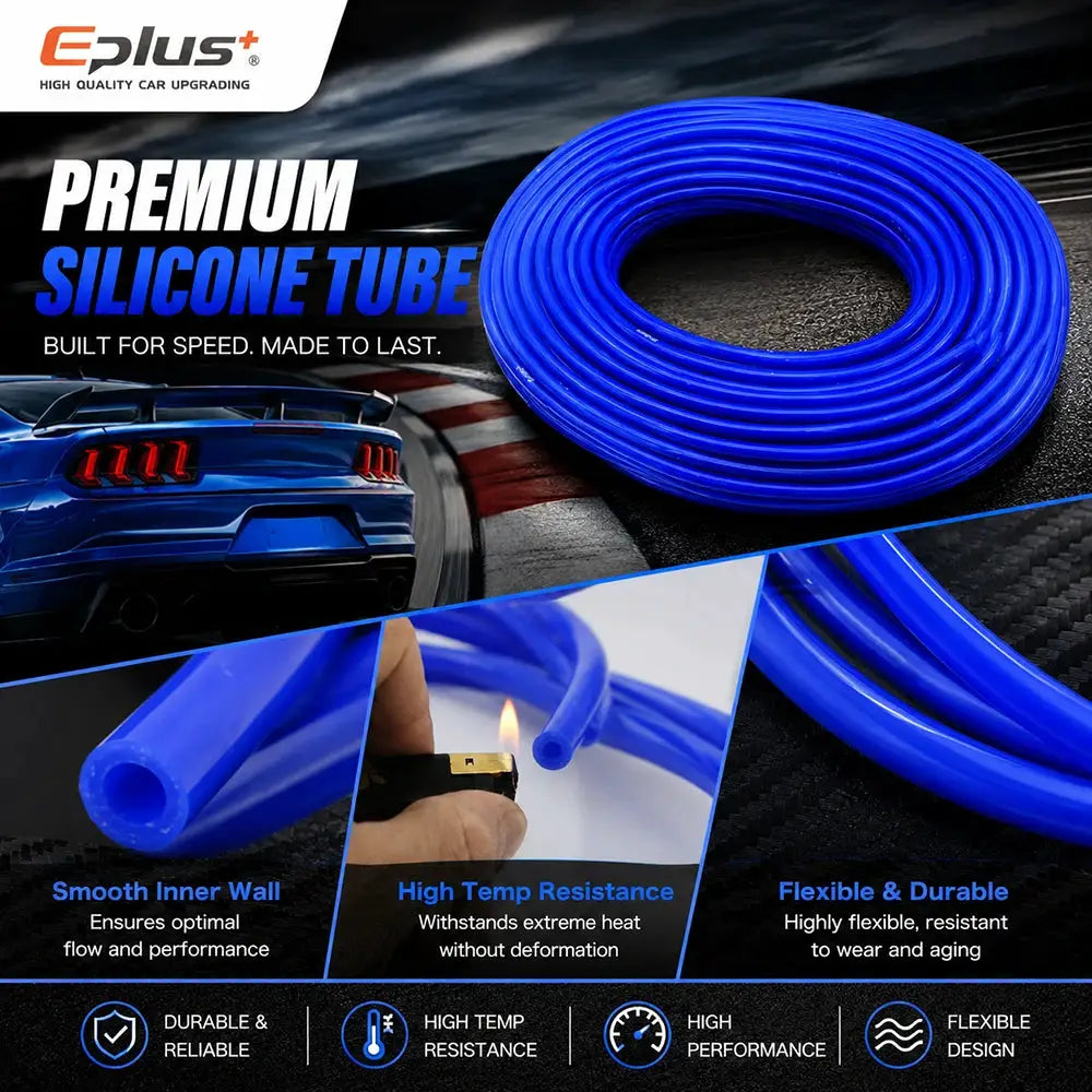 Universal Blue Silicone Vacuum Hose ID 3-12mm High Temp Flame Retardant Car Motorcycle Engine Air Tube by InterCyprus Trading Ltd