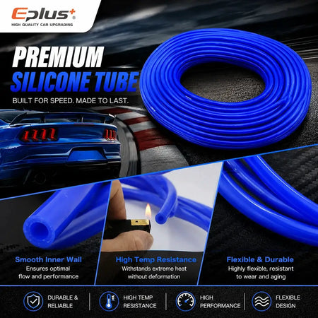 Universal Blue Silicone Vacuum Hose ID 3-12mm High Temp Flame Retardant Car Motorcycle Engine Air Tube by InterCyprus Trading Ltd
