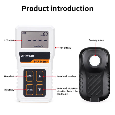 APM130 Digital Light Energy Meter PAR Meter &ndash; PPFD Accuracy