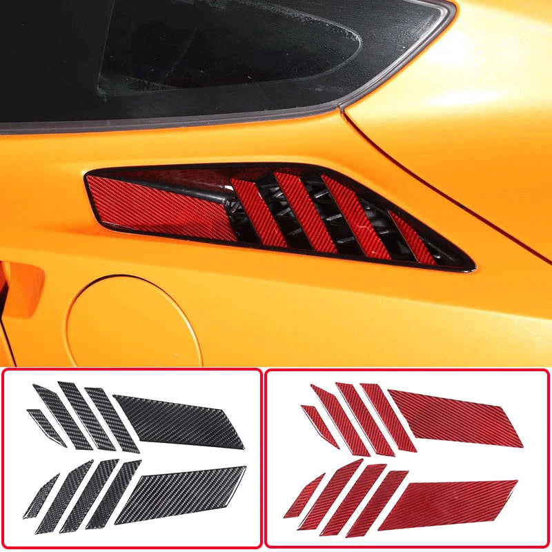 2 kpl Pehmeät Hiilikuitu Sivuventtiilikannet C7 Corvette