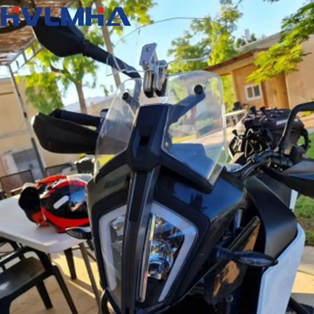 Airflow Adjustable Windscreen Wind Deflector Universal Motorcycle Windshield for Kawasaki BMW Ducati honda Benelli Triumph Yamah by InterCyprus Trading Ltd
