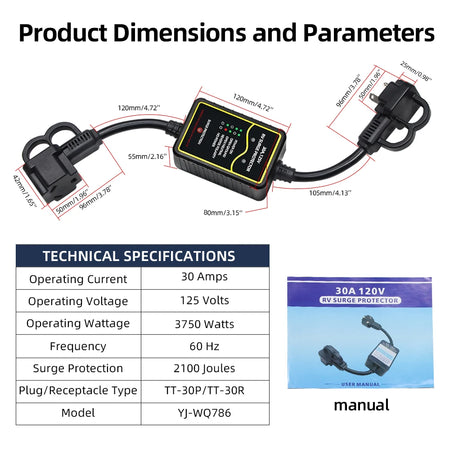 2100 Joules Marine Surge Protector &ndash; 30Amp Volt Protection