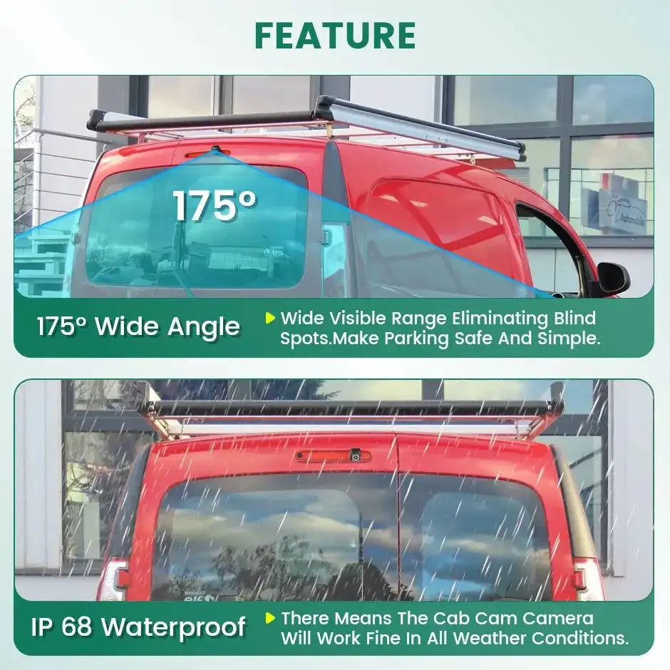GreenYi AHD Brake Light Reverse Camera For Opel Renault Kangoo 2007-2021 Mercedes Benz Citan Tourer W415 Micro Camper 2012-2021 by InterCyprus Trading Ltd