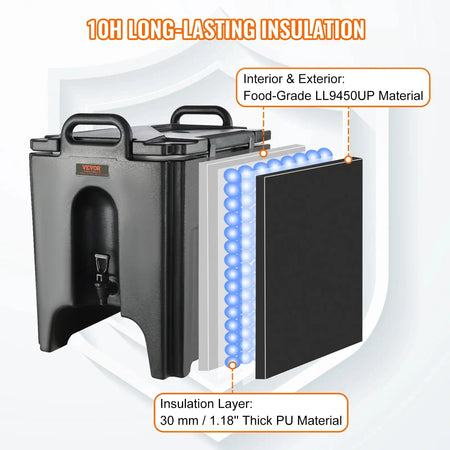 Insulated Beverage Dispenser 2.5 5 10 Gallon Food Grade