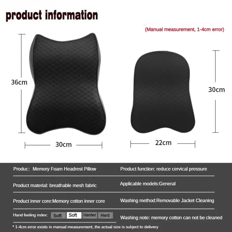 Breathable 3D Memory Foam Car Headrest &ndash; Neck Support