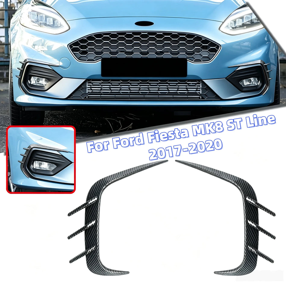 Frontstoßstangen-Splitterverkleidung Hochglanz Schwarz ABS für Ford Fiesta MK8 ST Line 2017-2020