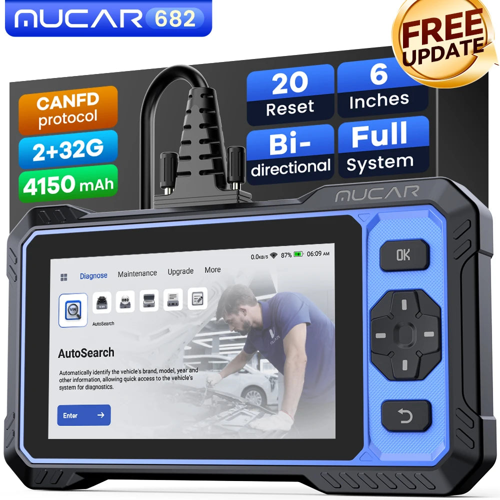 Thinkcar Mucar 682 - Bidirectional ECU Coding 20 Resets MUCAR 682 / Mexico