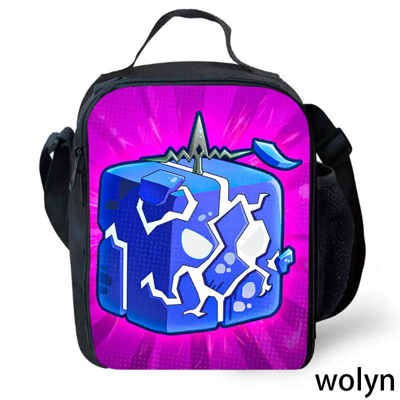 Wolyn Customisable Anime Fruit Lunch Bag &amp; Backpack for Kids Color001 / CHINA
