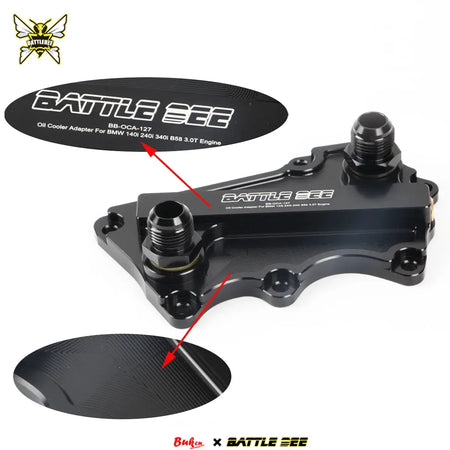 BATTLEBEE Racing Car Modification Engine Oil Cooler Adapter For 140i 240i 340i Z4 A90 B58 B30 3.0T BB-OCA-127 by InterCyprus Trading Ltd