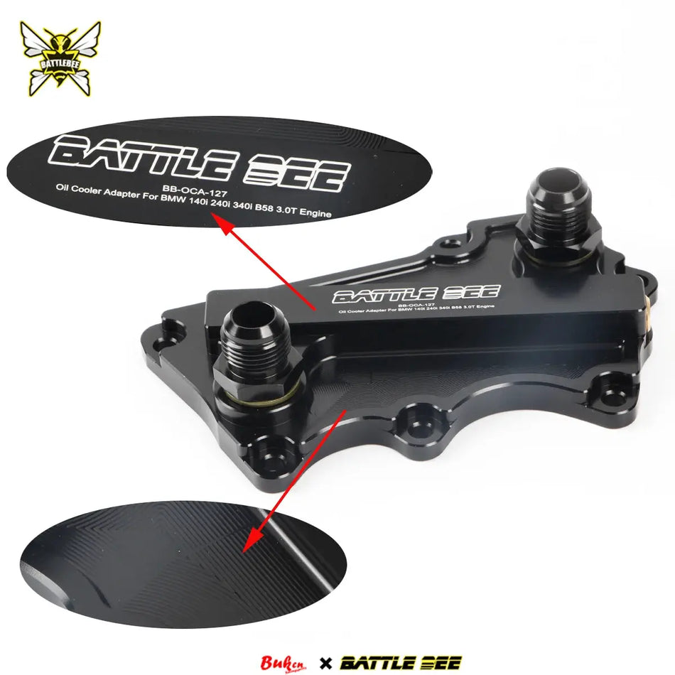 BATTLEBEE Racing Car Modification Engine Oil Cooler Adapter For 140i 240i 340i Z4 A90 B58 B30 3.0T BB-OCA-127 by InterCyprus Trading Ltd
