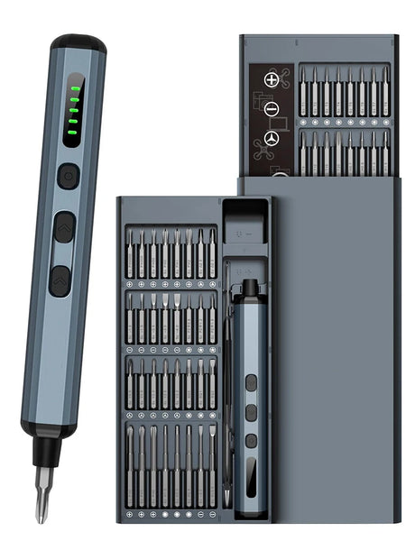 Precision Electric Screwdriver Set 68 in 1 &ndash; Cordless Multifunctional Repair Kit black