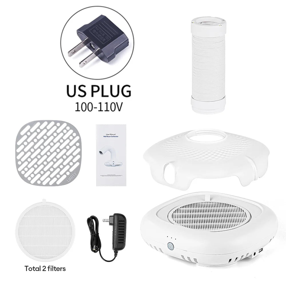 130W Super Suction Nail Dust Extractor &ndash; Powerful Brushless Vacuum Cleaner US PLUG (100-110V)