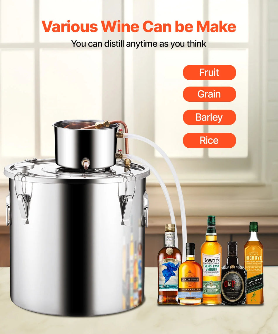 SucceBuy 50L Stalowy Destylator ze Miedzią do Wina