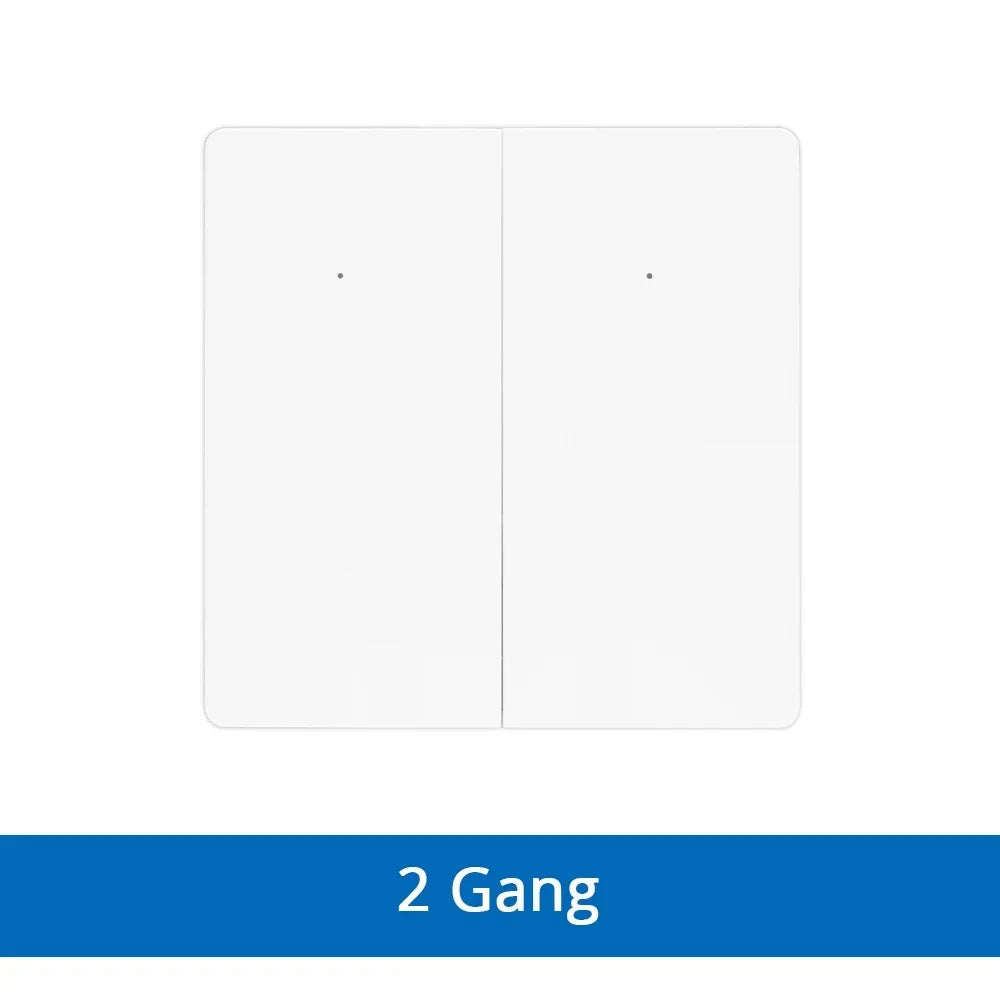 Zemismart Zigbee No Neutral Light Switch with Voice Control &ndash; 1/2/3 Gang 2-Gang