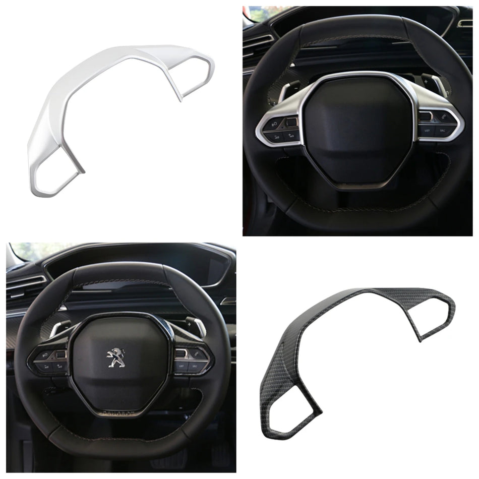 Vairo panelės dangtelis ABS Peugeot E-208, 508, 208, 3008 GT, 4008, 5008 2016–2020 sidabrinis