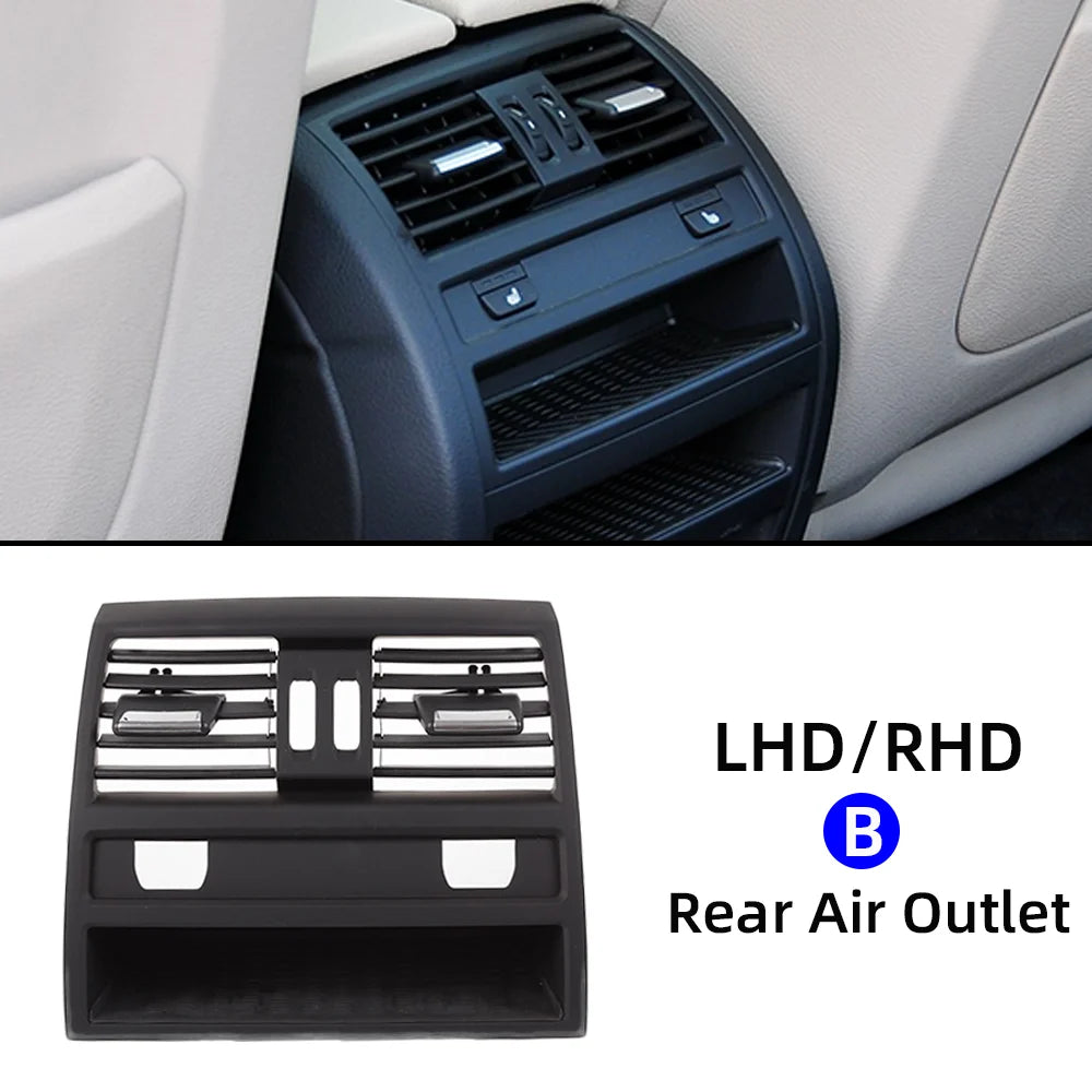 For BMW 5 Series F10 F11 520i 2010-17 LHD Car Front Rear Left Right Air Conditioning Chromed AC Vent Grille Outlet Cover Panel by InterCyprus Trading Ltd