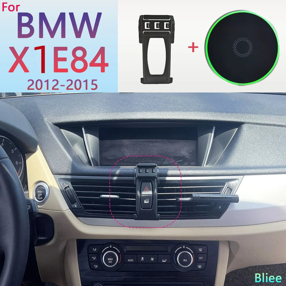 BMW X1 E84 Magnetisk Biltelefonhållare 15W Trådlös Ställning