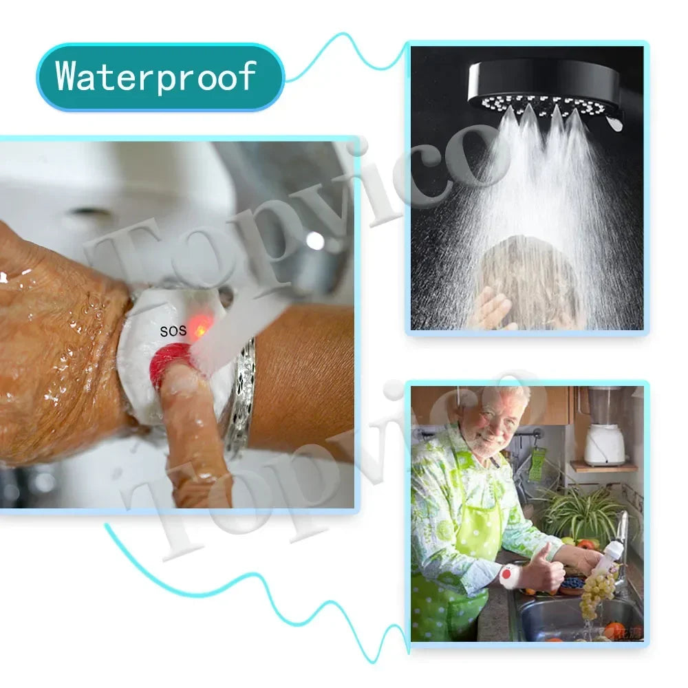 TP-309DR-2 Panic Button Bracelet - 433MHz SOS Alarm